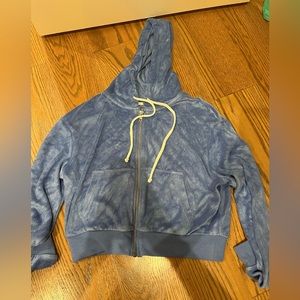 velvet cropped hoodie